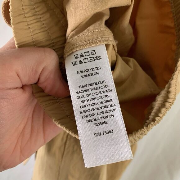 C&C California Cargo Joggers Women's Large Yellow Pull On Drawstring Nylon Blend - Picture 6 of 9